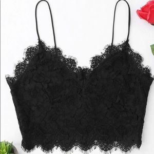 Cami scalloped lace tank top